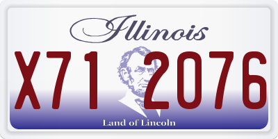 IL license plate X712076