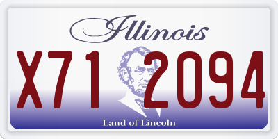 IL license plate X712094