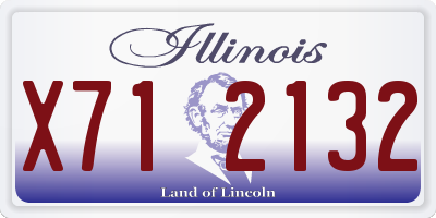 IL license plate X712132