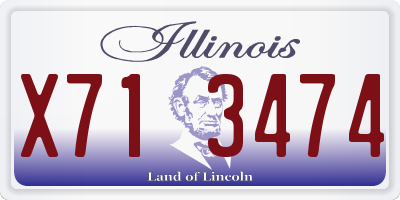 IL license plate X713474