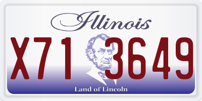 IL license plate X713649