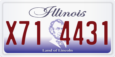 IL license plate X714431