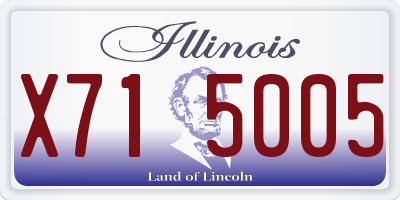 IL license plate X715005