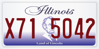 IL license plate X715042