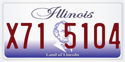IL license plate X715104