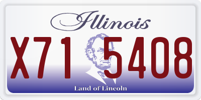 IL license plate X715408