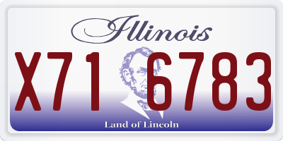 IL license plate X716783