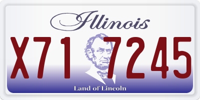 IL license plate X717245