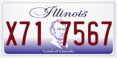 IL license plate X717567