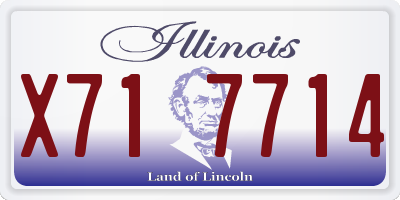 IL license plate X717714