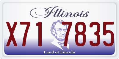 IL license plate X717835