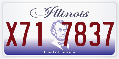 IL license plate X717837