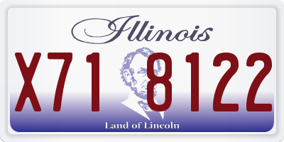 IL license plate X718122