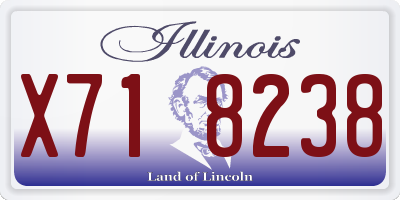 IL license plate X718238