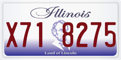 IL license plate X718275
