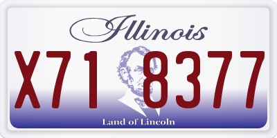 IL license plate X718377