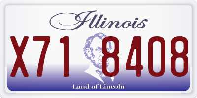 IL license plate X718408