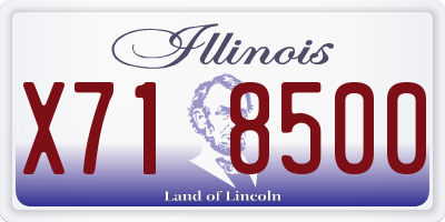 IL license plate X718500