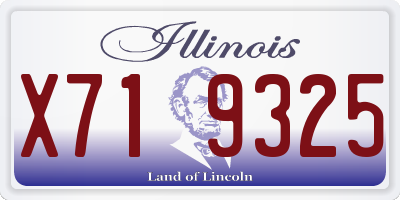 IL license plate X719325