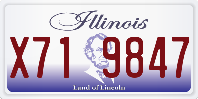 IL license plate X719847