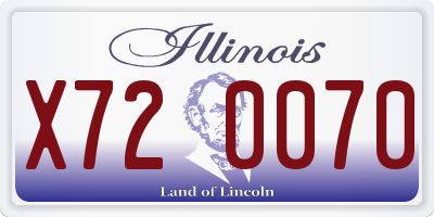 IL license plate X720070