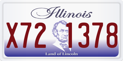 IL license plate X721378