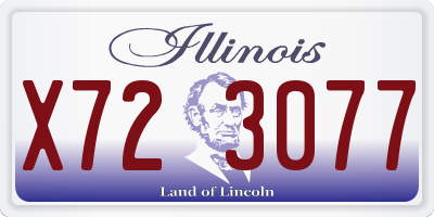 IL license plate X723077