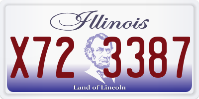 IL license plate X723387