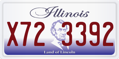 IL license plate X723392