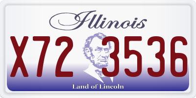 IL license plate X723536