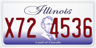 IL license plate X724536