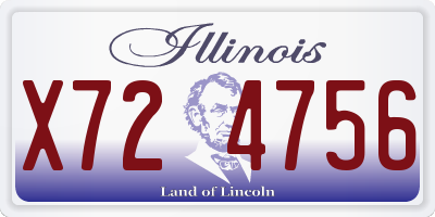 IL license plate X724756