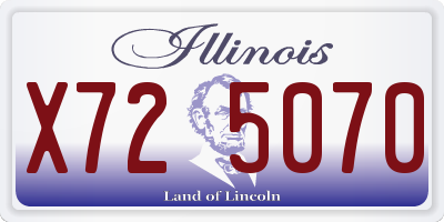IL license plate X725070