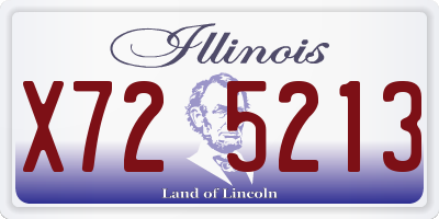IL license plate X725213