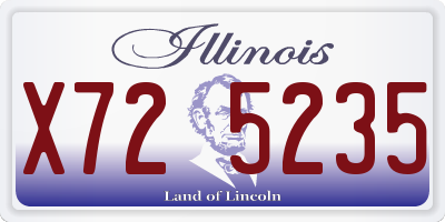 IL license plate X725235