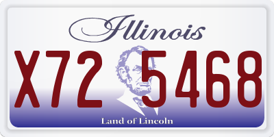 IL license plate X725468