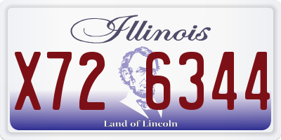 IL license plate X726344