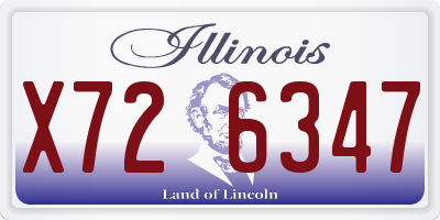 IL license plate X726347