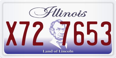 IL license plate X727653