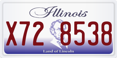 IL license plate X728538