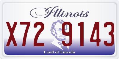 IL license plate X729143