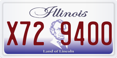 IL license plate X729400