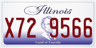 IL license plate X729566
