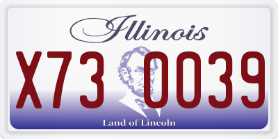 IL license plate X730039