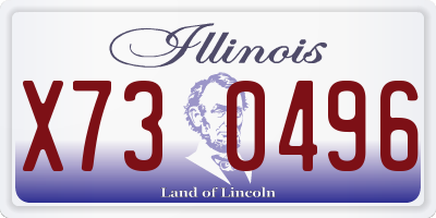IL license plate X730496