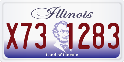 IL license plate X731283