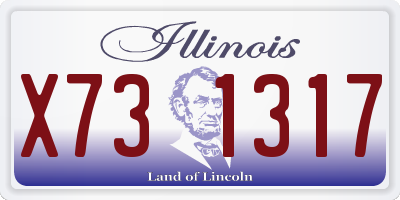 IL license plate X731317