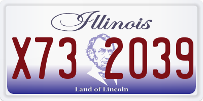 IL license plate X732039