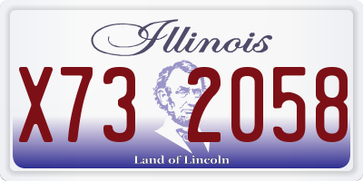 IL license plate X732058