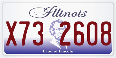 IL license plate X732608